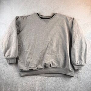 VTG Dutch Harbor Gear Mens XL Gray Thermal Lined Crewneck Sweatshirt Pullover